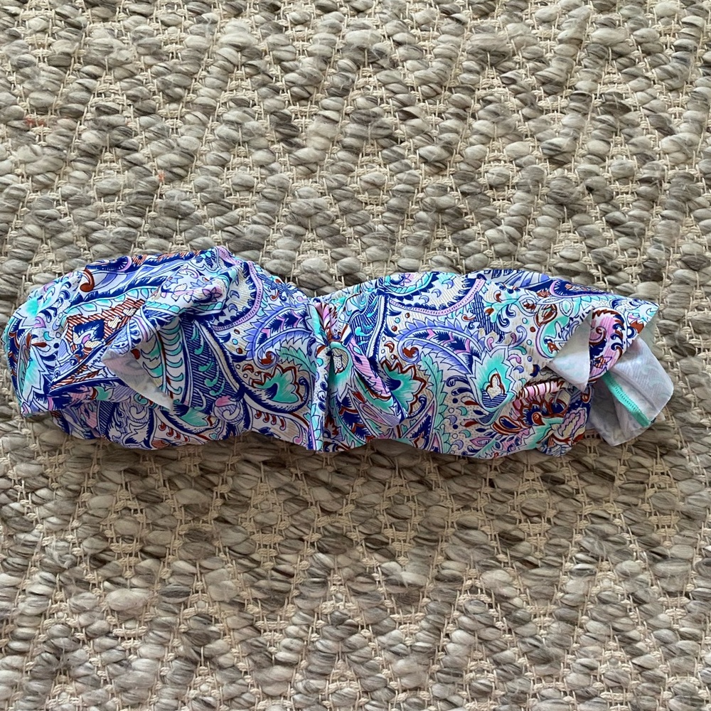 Victoria’s Secret Blue Paisley Bandeau Bikini Top